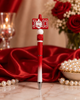 Crimson Devastation Beaded Statement Pens-Crimson & Cream Edition