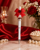 Crimson Devastation Beaded Statement Pens-Crimson & Cream Edition