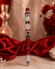 Crimson Devastation Beaded Statement Pens-Crimson & Cream Edition