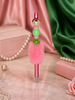 Ivy Elegance Beaded Statement Pens - Pink & Green Edition