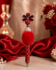Crimson Devastation Beaded Statement Pens-Crimson & Cream Edition